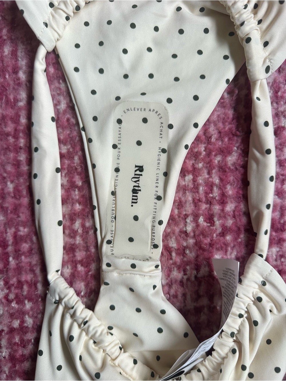 Rhythm cream w/ black polkadots bikini NWT - Picture 7 of 7